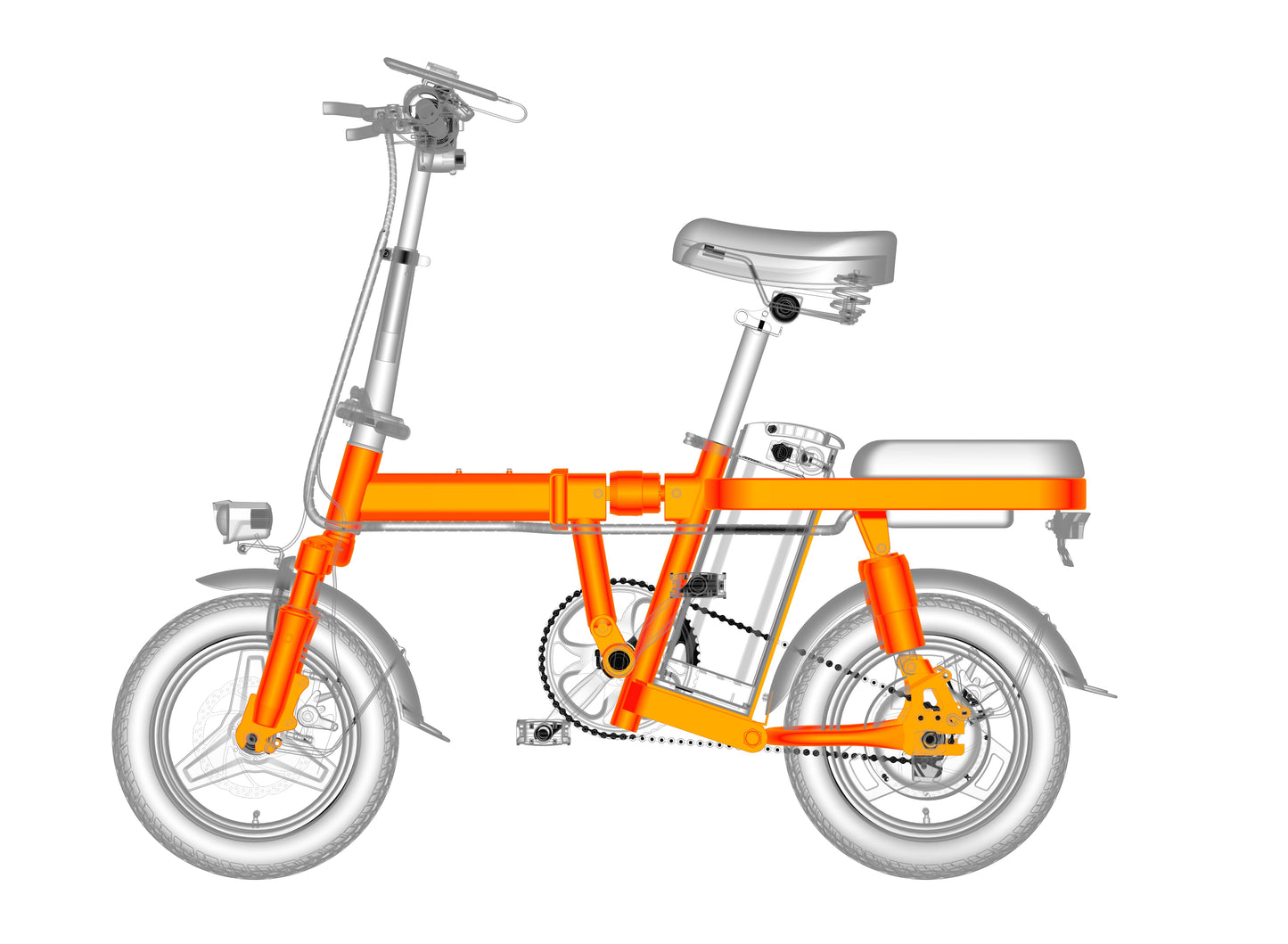 ENGWE T14 | Mini vélo électrique pliable | 14” | 250W | V-max 25 km/h | Autonomie 42 km - Nova Bikes