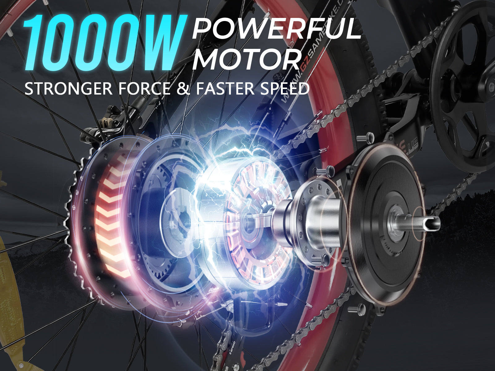 SAMEBIKE LO26 Plus | Vélo électrique pliant 26” Fat Bike | Autonomie 110 km - Nova Bikes