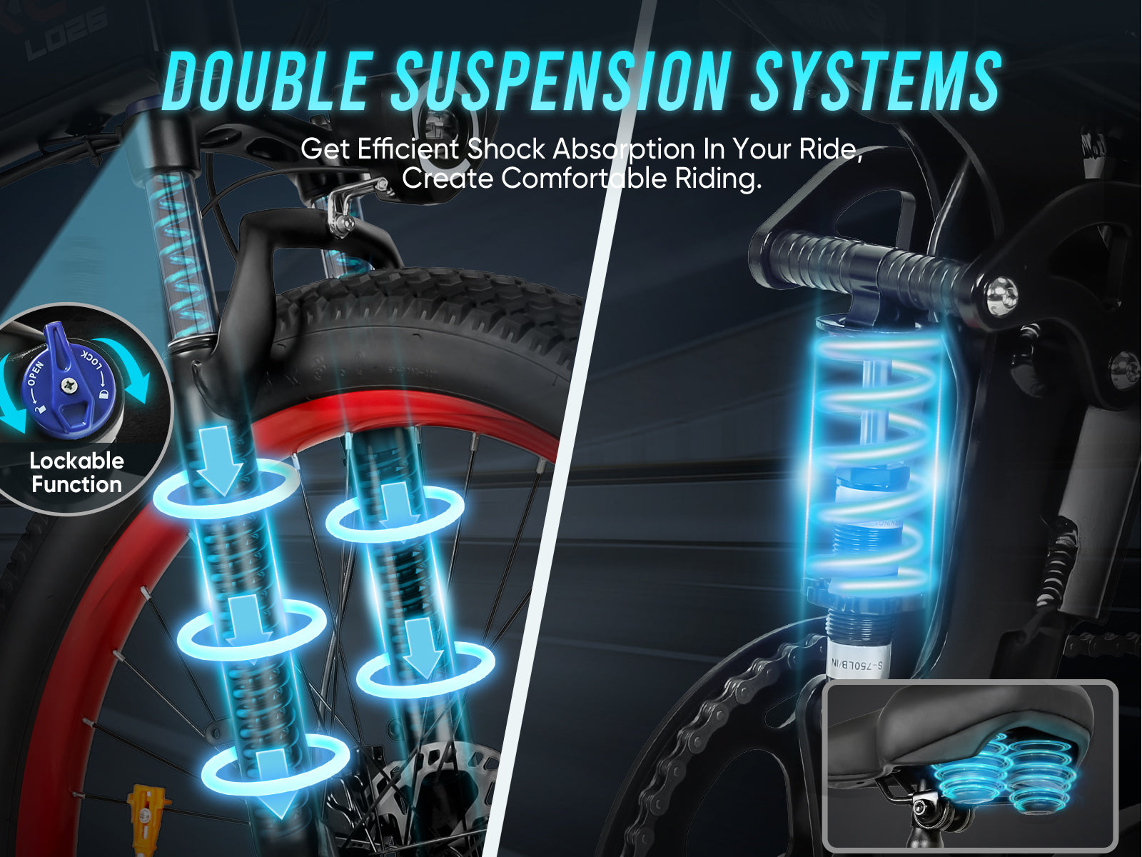 SAMEBIKE LO26 Plus | Vélo électrique pliant 26” Fat Bike | Autonomie 110 km - Nova Bikes