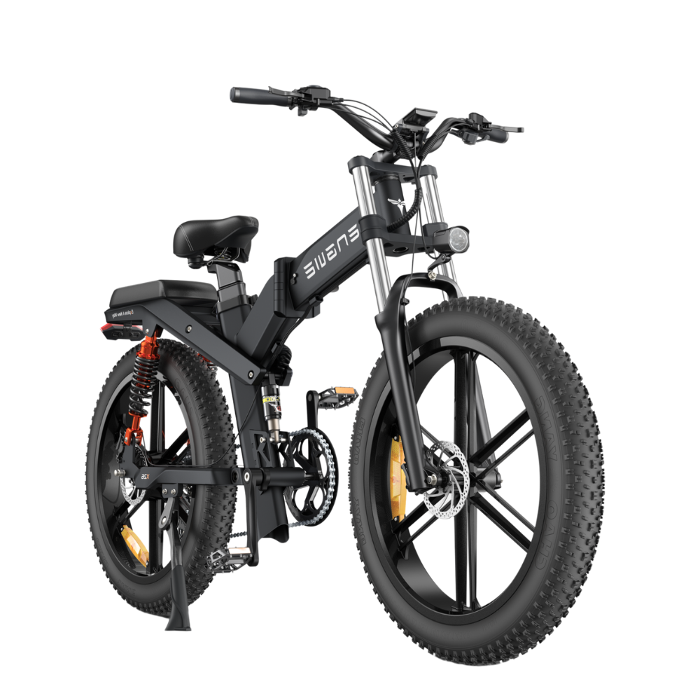 ENGWE X24 | Vélo électrique tout-terrain pliant 24" Fat Bike | Double batterie | Suspension triple | Autonomie 150 km - Nova Bikes