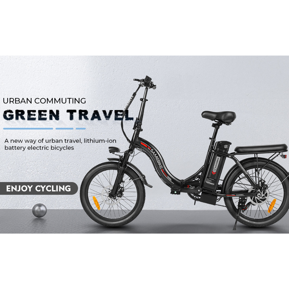 SAMEBIKE CY20 | Vélo électrique pliant 20” urbain | Autonomie 60 km - Nova Bikes