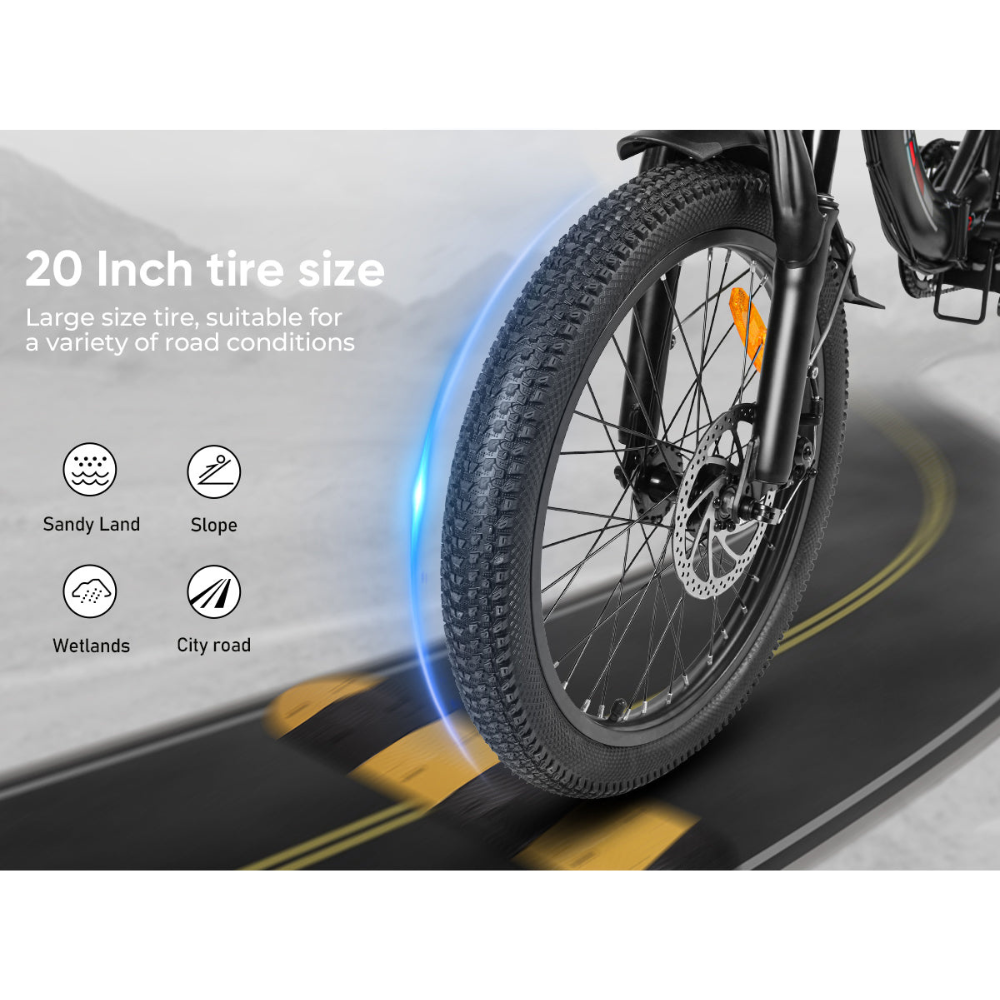 SAMEBIKE CY20 | Vélo électrique pliant 20” urbain | Autonomie 60 km - Nova Bikes