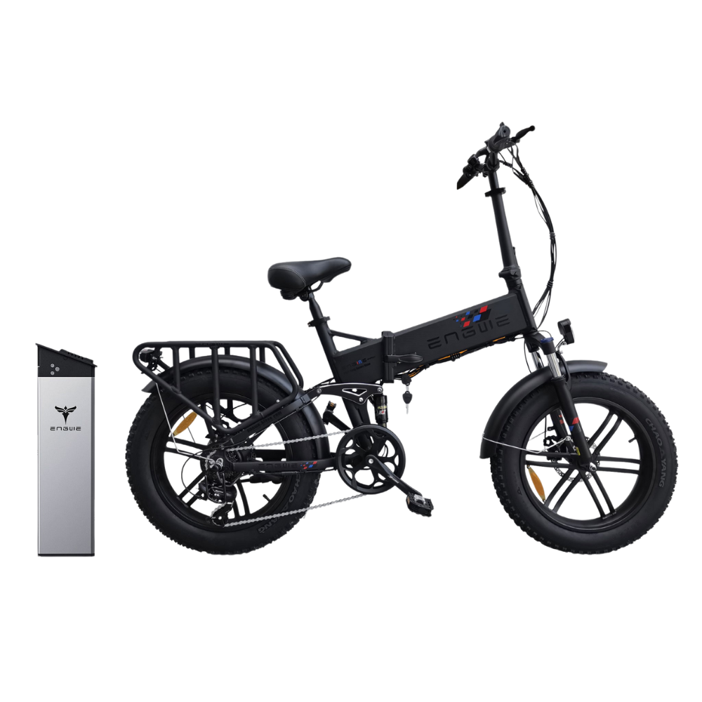 ENGWE Engine X | Vélo électrique pliant 20" Fat Bike | Suspension avant/arrière | Autonomie 120 km - Nova Bikes