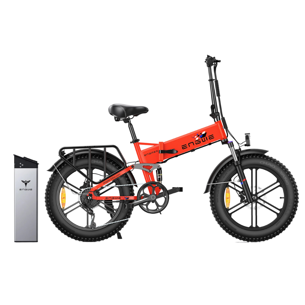 ENGWE Engine X | Vélo électrique pliant 20" Fat Bike | Suspension avant/arrière | Autonomie 120 km - Nova Bikes
