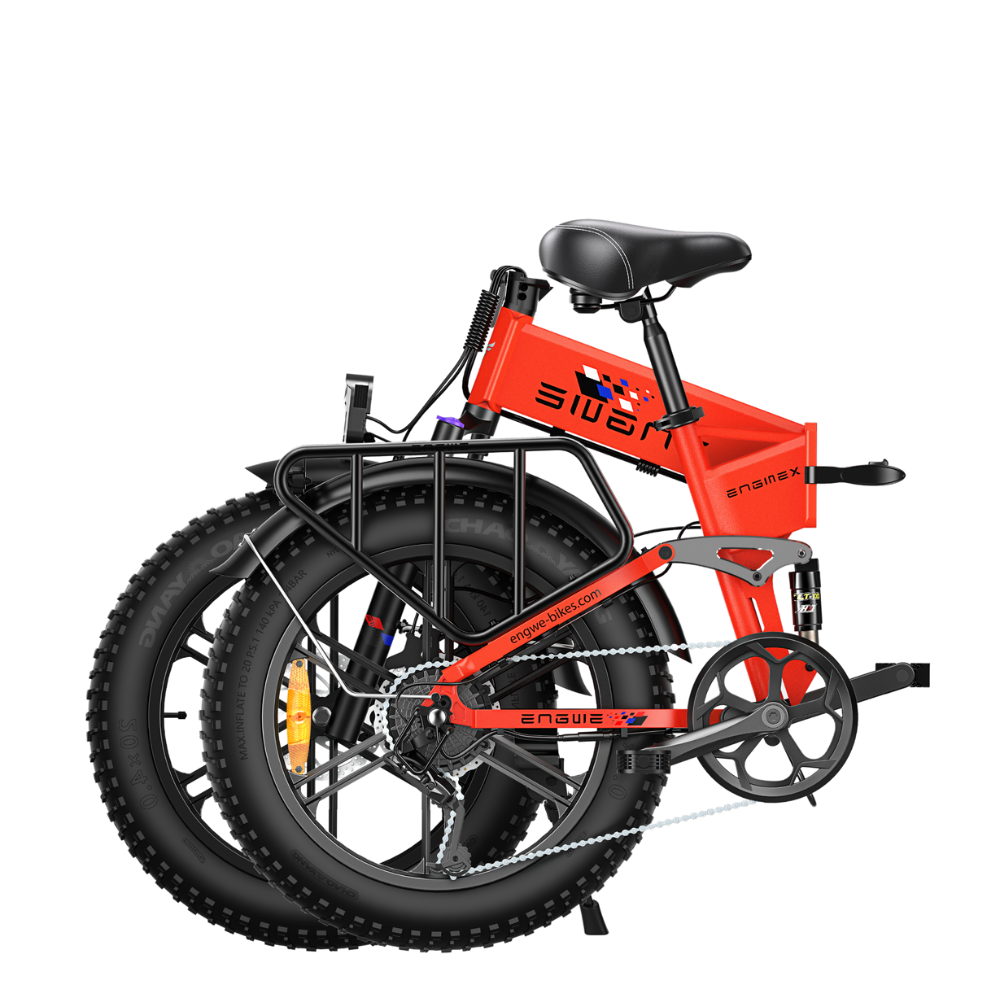ENGWE Engine X | Vélo électrique pliant 20" Fat Bike | Suspension avant/arrière | Autonomie 120 km - Nova Bikes