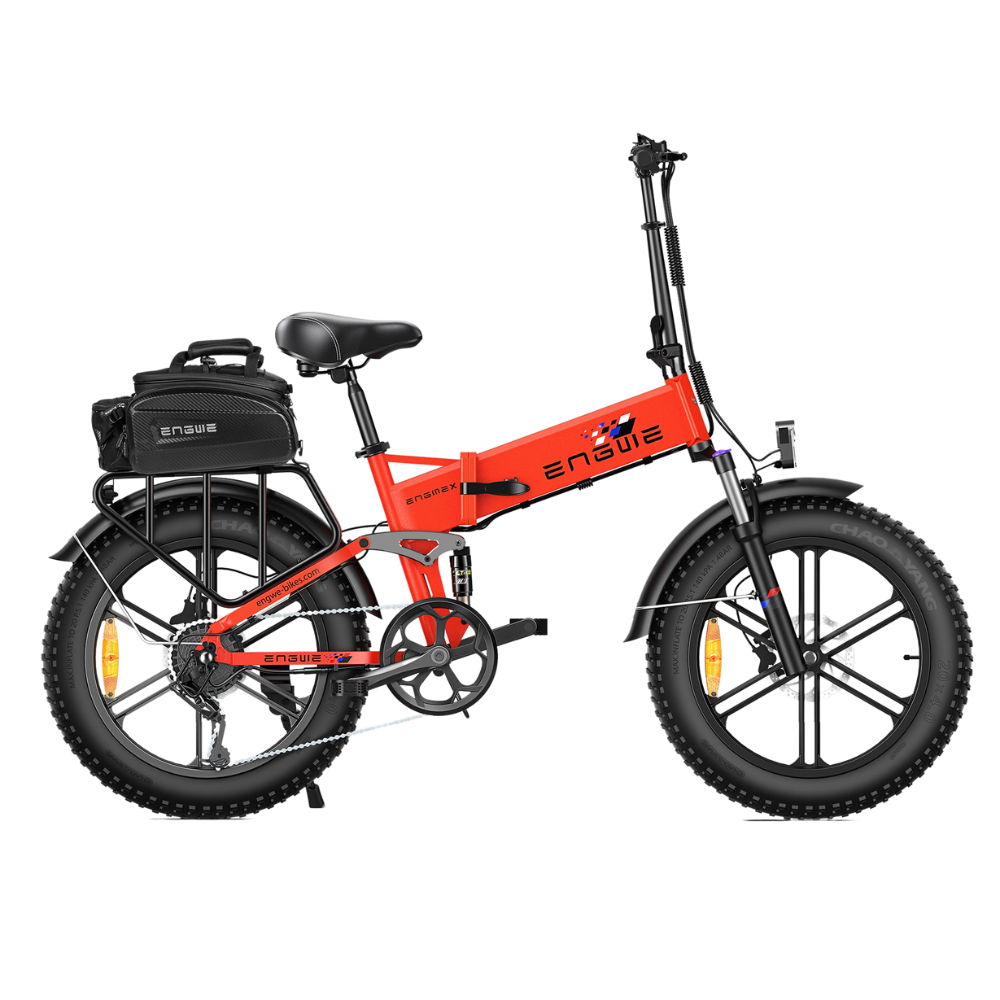 ENGWE Engine X | Vélo électrique pliant 20" Fat Bike | Suspension avant/arrière | Autonomie 120 km - Nova Bikes