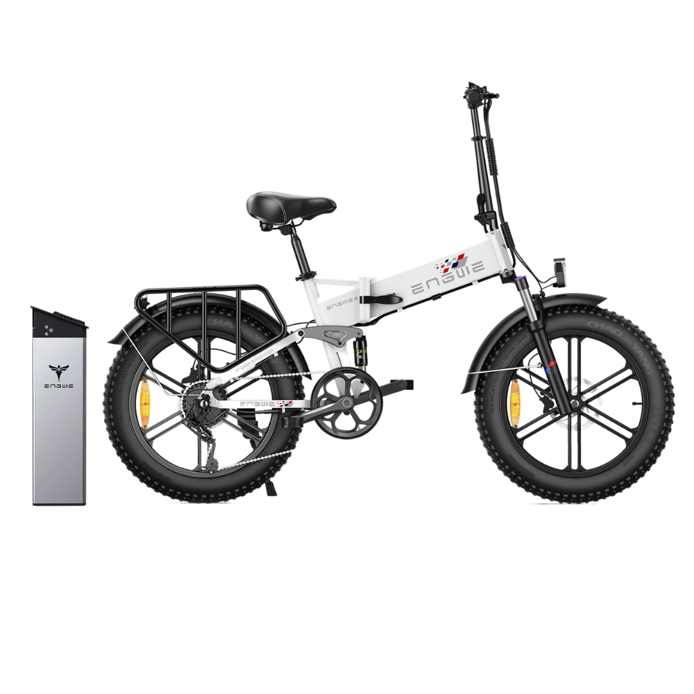 ENGWE Engine X | Vélo électrique pliant 20" Fat Bike | Suspension avant/arrière | Autonomie 120 km - Nova Bikes