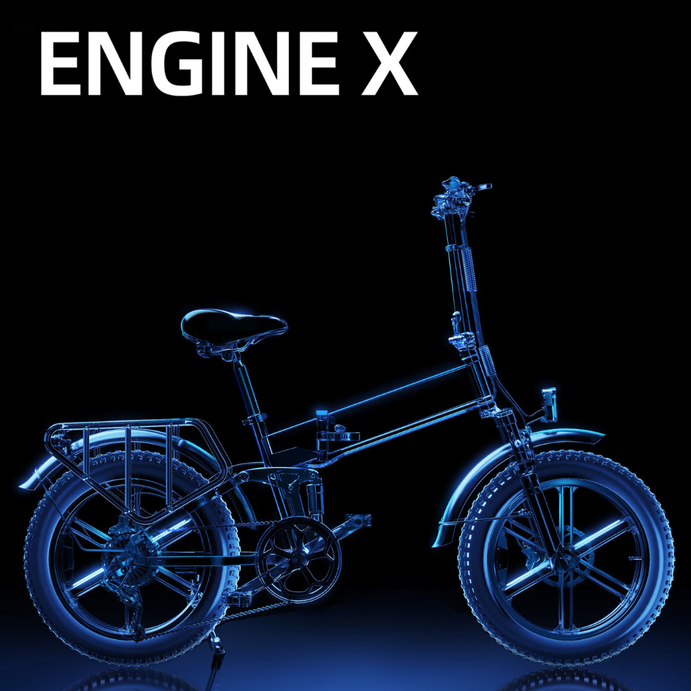 ENGWE Engine X | Vélo électrique pliant 20" Fat Bike | Suspension avant/arrière | Autonomie 120 km - Nova Bikes