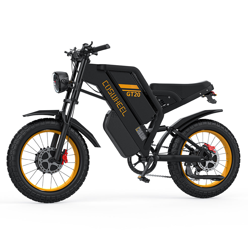 COSWHEEL GT20 PRO | Fat Bike électrique bimoteur 20” | 2×1500W (3000W crête) | V-max 25 km/h | Autonomie 145 km - Nova Bikes