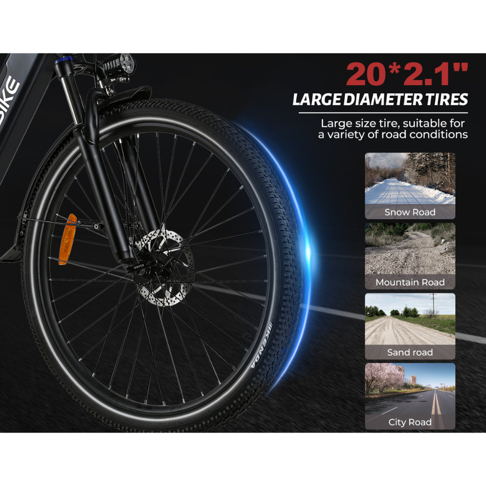 SAMEBIKE RS-A01 Pro-T | Vélo électrique urbain 27.5” | Autonomie 80 km - Nova Bikes