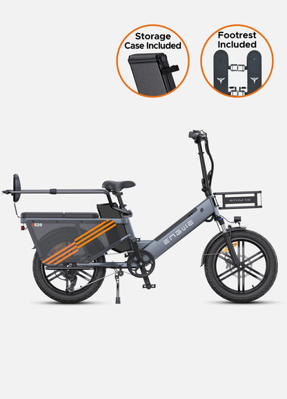 ENGWE LE20 version internationale | Vélo électrique cargo 20” | Autonomie 340 km - Nova Bikes