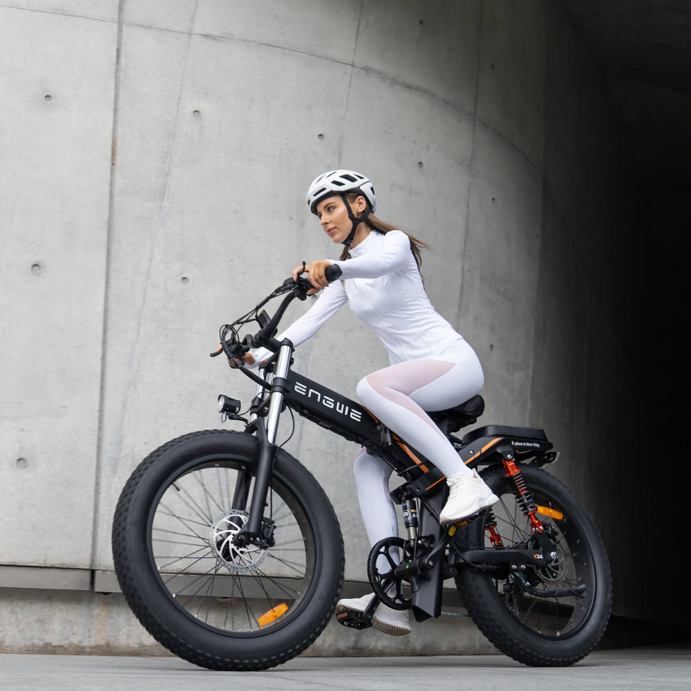 ENGWE X24 | Vélo électrique tout-terrain pliant 24" Fat Bike | Double batterie | Suspension triple | Autonomie 150 km - Nova Bikes