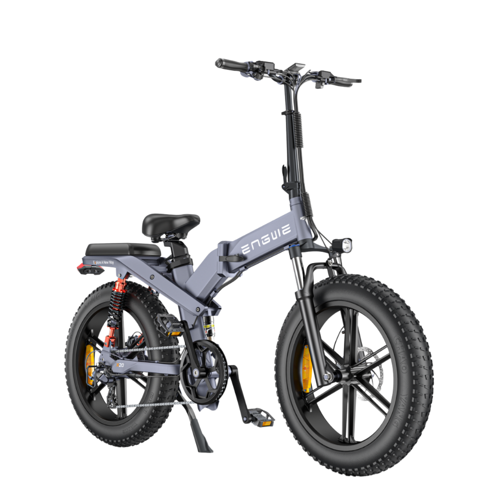 ENGWE X20 | Vélo électrique tout-terrain pliant 20" Fat Bike | Double batterie | Suspension triple | Autonomie 150 km - Nova Bikes