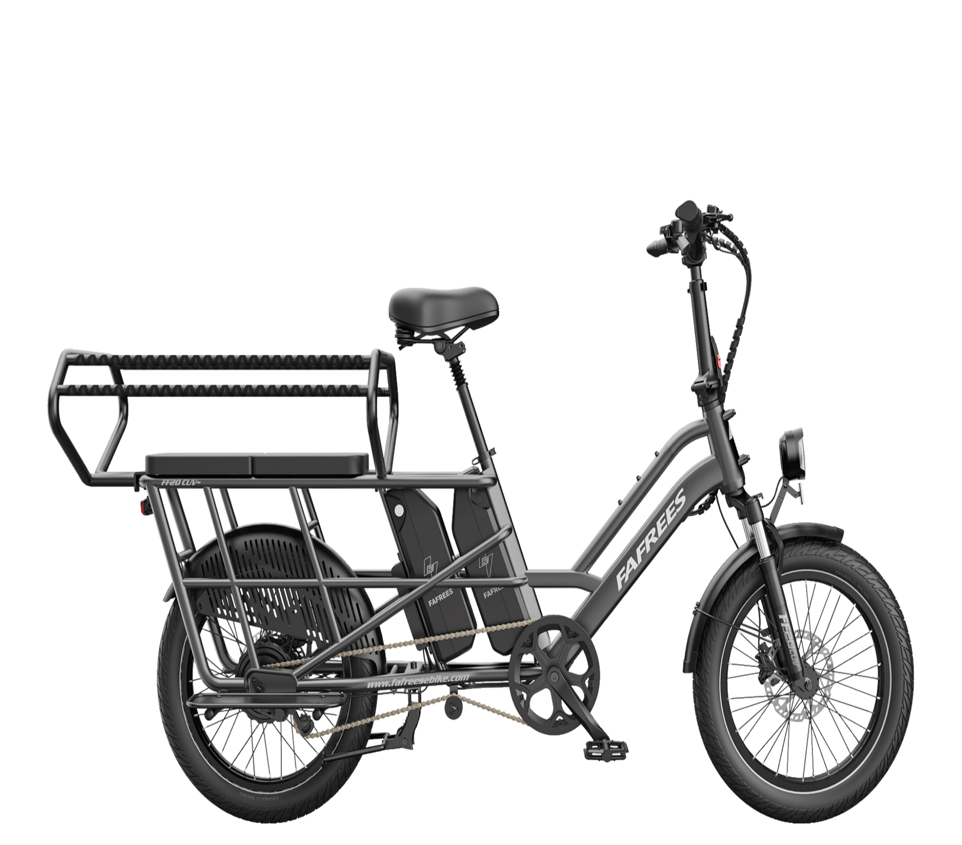 FAFREES FF20 CUV velo cargo electrique gris gunmetal vue de profil
