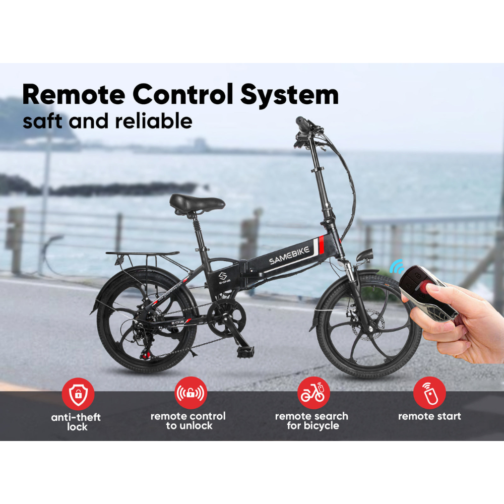 SAMEBIKE 20LVXD30 | Vélo électrique pliant 20” urbain | Autonomie 60 km