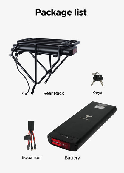 ENGWE Porte bagage arrière | + Batterie 48V13Ah pour EP-2 PRO - Nova Bikes