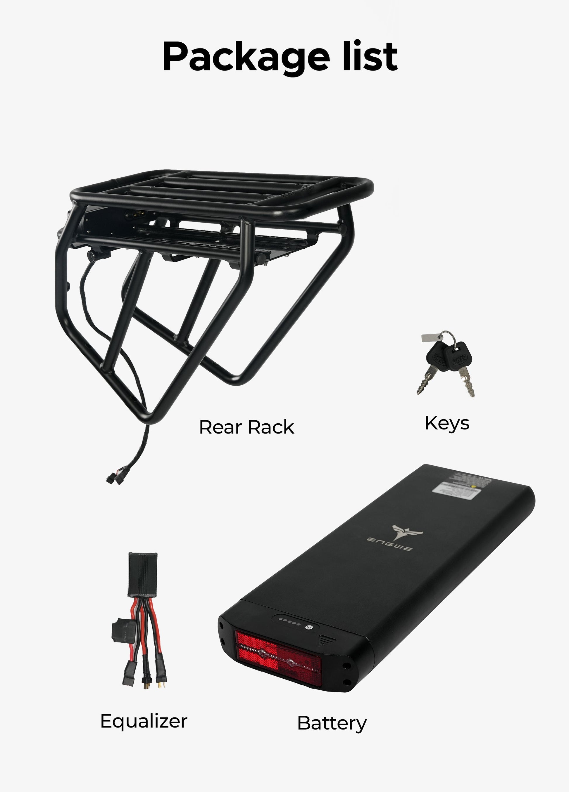 ENGWE Porte-bagages arrière | + Batterie arrière 48 V 13 Ah pour Engine Pro / Engine X - Nova Bikes