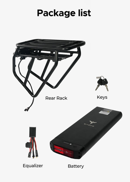 ENGWE Porte-bagages arrière | + Batterie arrière 48 V 13 Ah pour Engine Pro / Engine X - Nova Bikes
