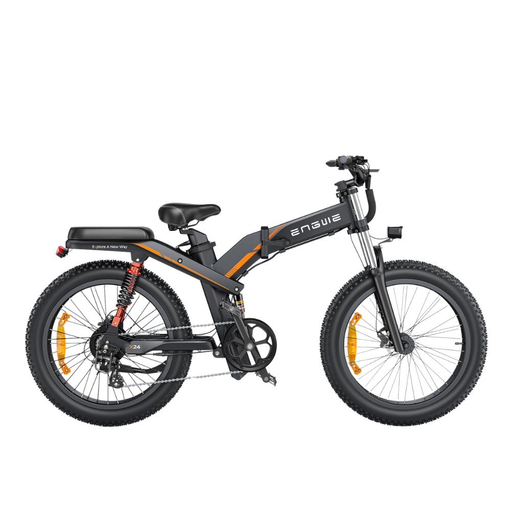 ENGWE X24 | Vélo électrique tout-terrain pliant 24" Fat Bike | Double batterie | Suspension triple | Autonomie 150 km - Nova Bikes