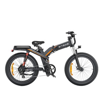 ENGWE X24 | Vélo électrique tout-terrain pliant 24" Fat Bike | Double batterie | Suspension triple | Autonomie 150 km - Nova Bikes