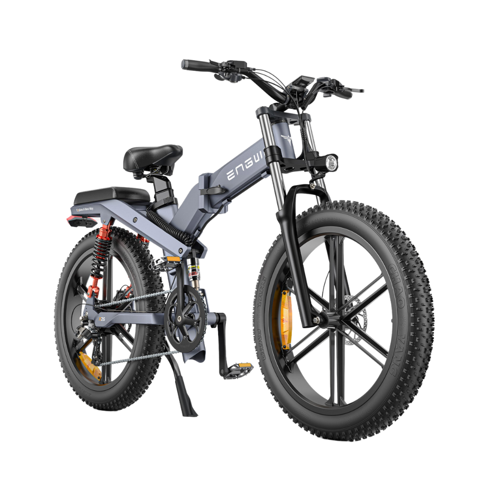 ENGWE X26 | Vélo électrique tout-terrain pliant 26" Fat Bike | Double batterie | Suspension triple | Autonomie 150 km (Copy) - Nova Bikes