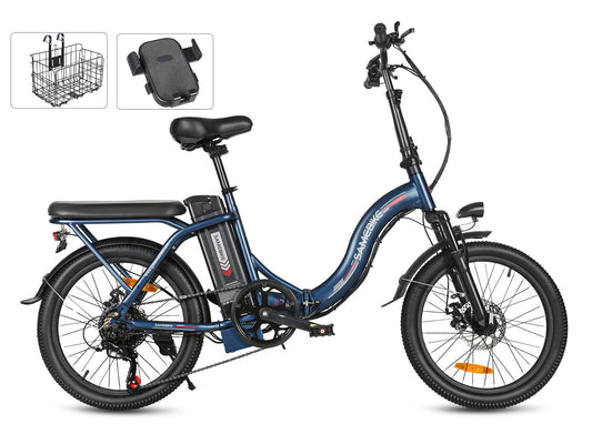 SAMEBIKE CY20 | Vélo électrique pliant 20” urbain | Autonomie 60 km