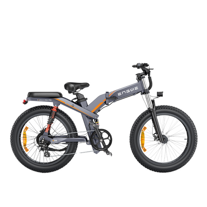 ENGWE X24 | Vélo électrique tout-terrain pliant 24" Fat Bike | Double batterie | Suspension triple | Autonomie 150 km - Nova Bikes