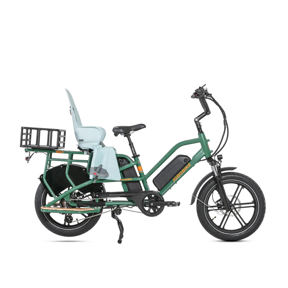 JOBOBIKE Transer | Vélo électrique Cargo/Famille | Capacité 200 kg | Autonomie 120km