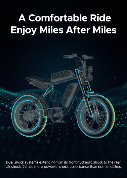 ENGWE M20 | Vélo électrique fatbike double suspension | 20” | 250W | V-max 25 km/h | Autonomie 150 km - Nova Bikes