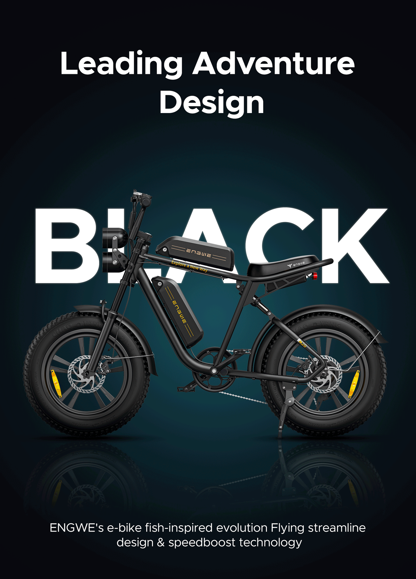 ENGWE M20 | Vélo électrique fatbike double suspension | 20” | 250W | V-max 25 km/h | Autonomie 150 km - Nova Bikes