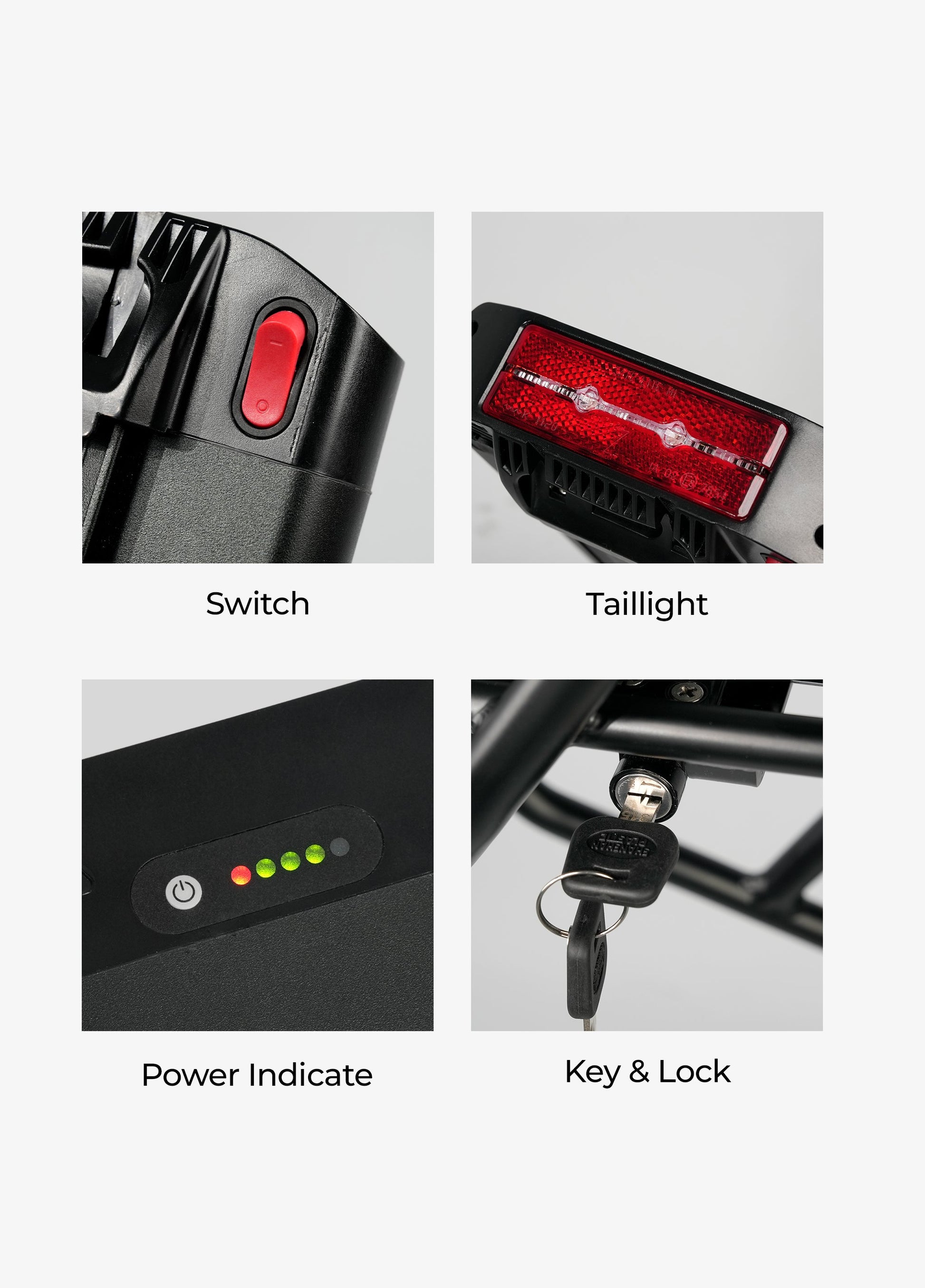 ENGWE Porte-bagages arrière | + Batterie arrière 48 V 13 Ah pour Engine Pro / Engine X - Nova Bikes