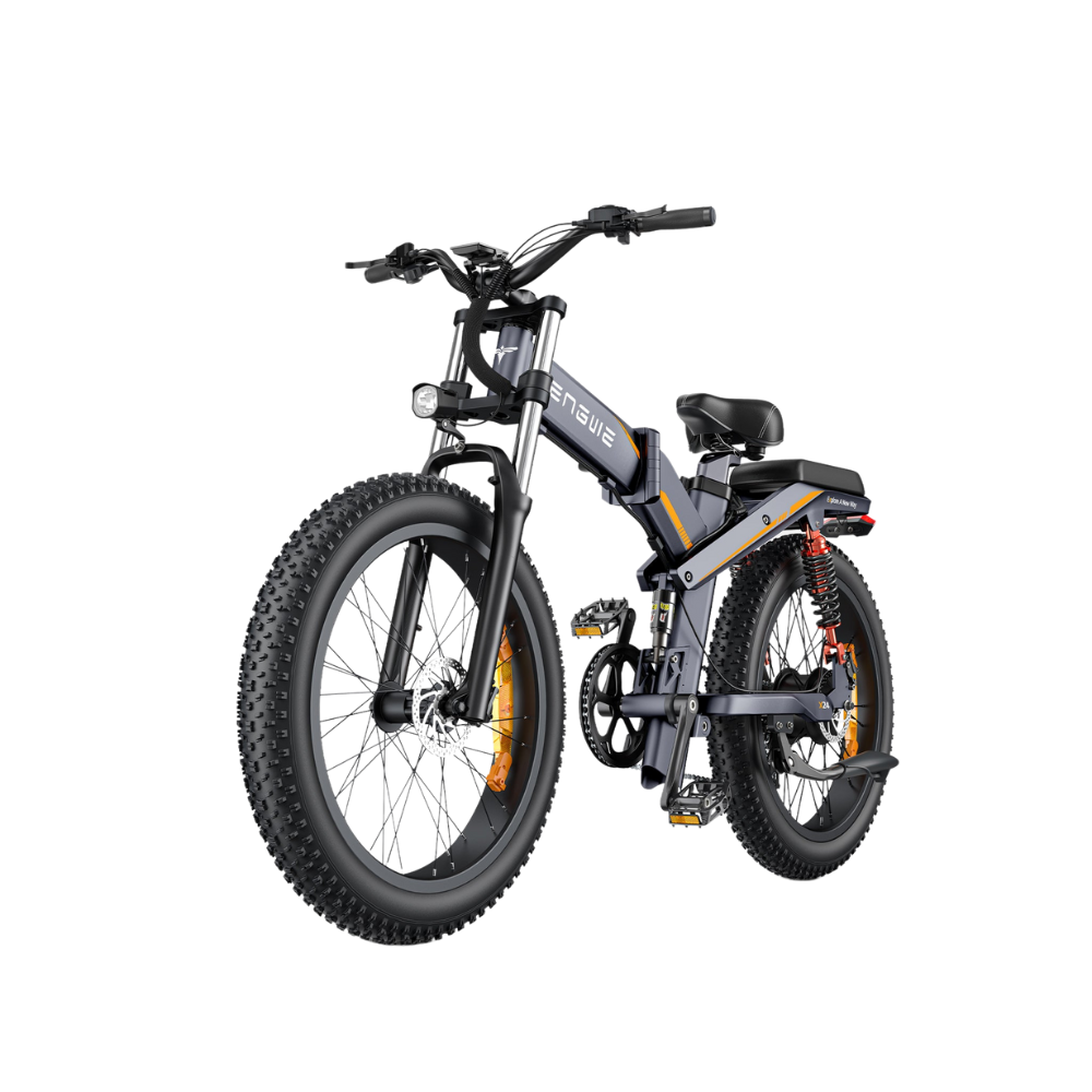 ENGWE X24 | Vélo électrique tout-terrain pliant 24" Fat Bike | Double batterie | Suspension triple | Autonomie 150 km - Nova Bikes