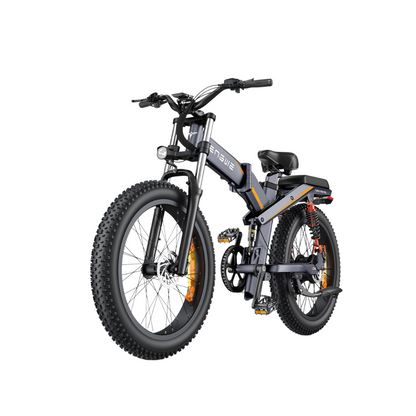 ENGWE X24 | Vélo électrique tout-terrain pliant 24" Fat Bike | Double batterie | Suspension triple | Autonomie 150 km - Nova Bikes