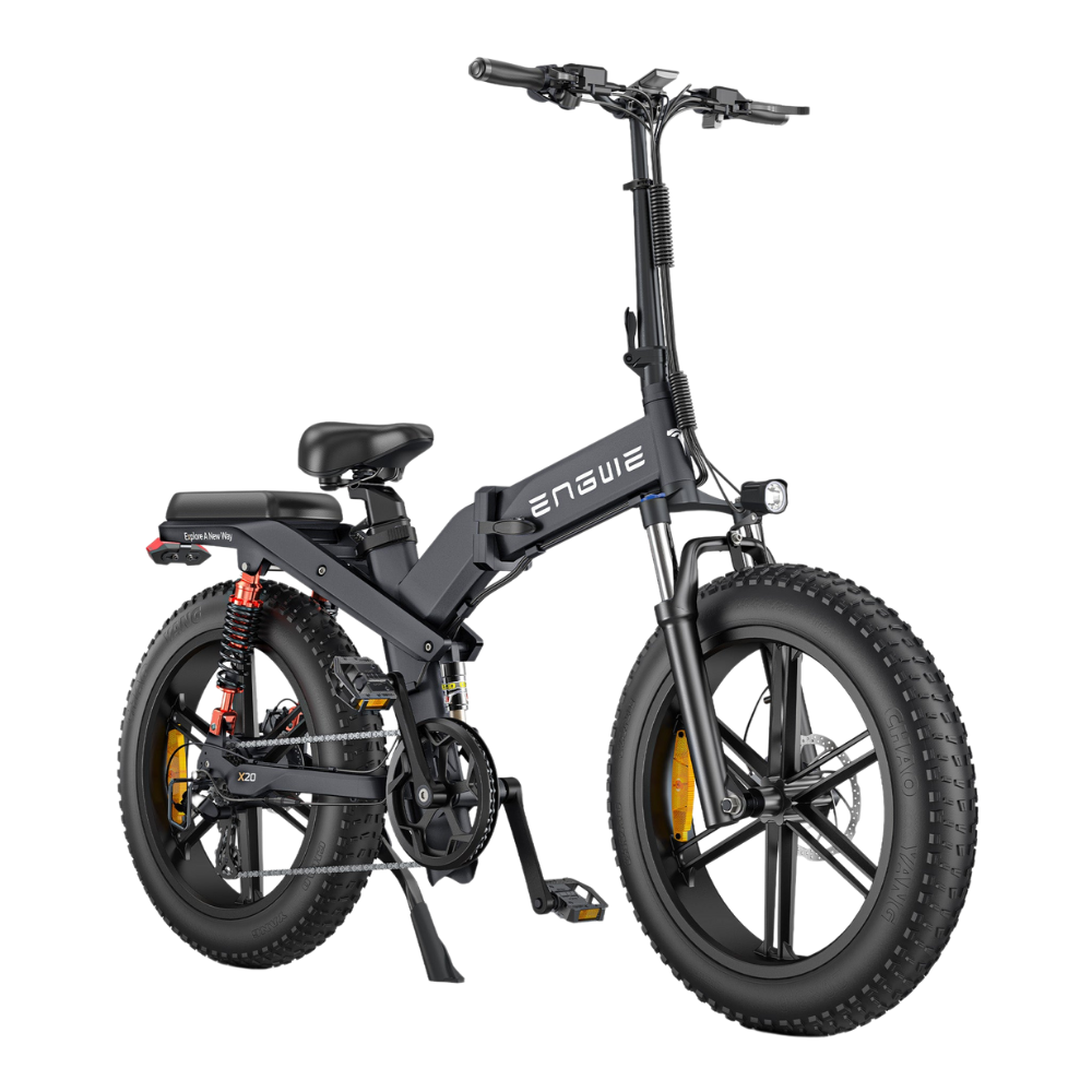 ENGWE X20 | Vélo électrique tout-terrain pliant 20" Fat Bike | Double batterie | Suspension triple | Autonomie 150 km - Nova Bikes