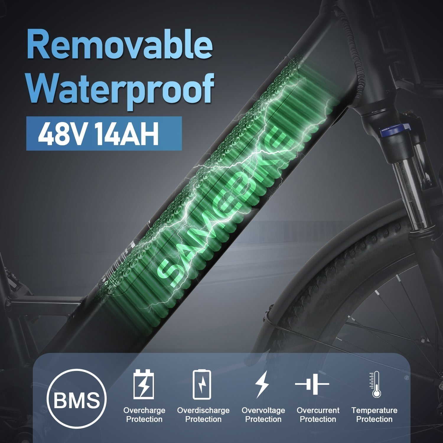 SAMEBIKE RS-A01 Plus | Vélo électrique urbain 26” Fat Bike | Autonomie 110 km - Nova Bikes