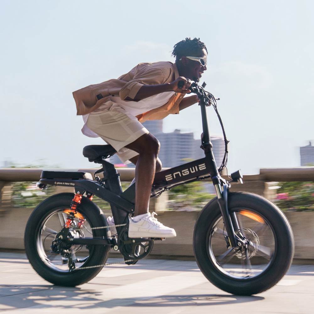 ENGWE X20 | Vélo électrique tout-terrain pliant 20" Fat Bike | Double batterie | Suspension triple | Autonomie 150 km - Nova Bikes