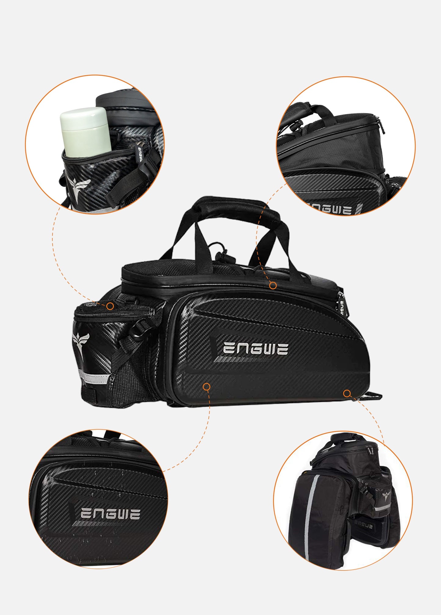 ENGWE Sac de Vélo Étanche 35L | Grande capacité | Multifonction | Antichoc - Nova Bikes