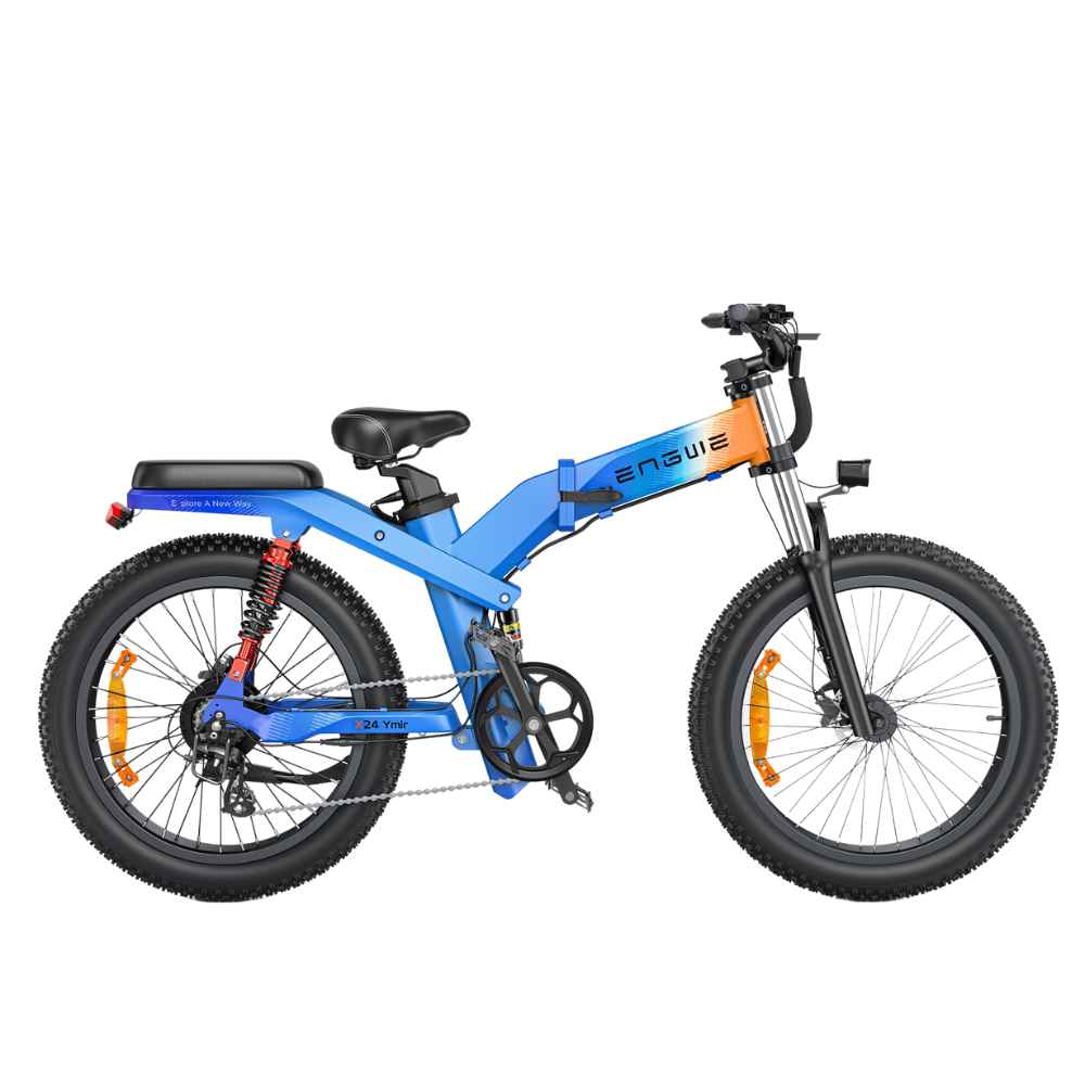 ENGWE X24 | Vélo électrique tout-terrain pliant 24" Fat Bike | Double batterie | Suspension triple | Autonomie 150 km - Nova Bikes