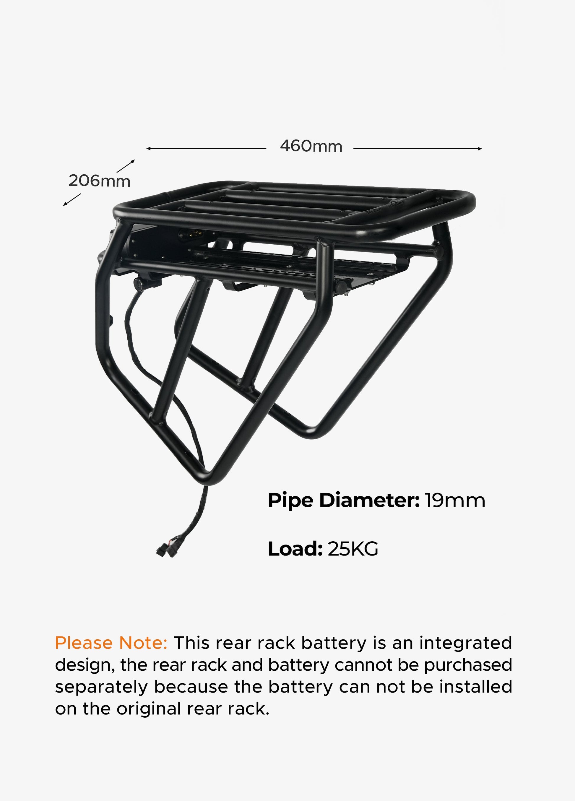 ENGWE Porte-bagages arrière | + Batterie arrière 48 V 13 Ah pour Engine Pro / Engine X - Nova Bikes