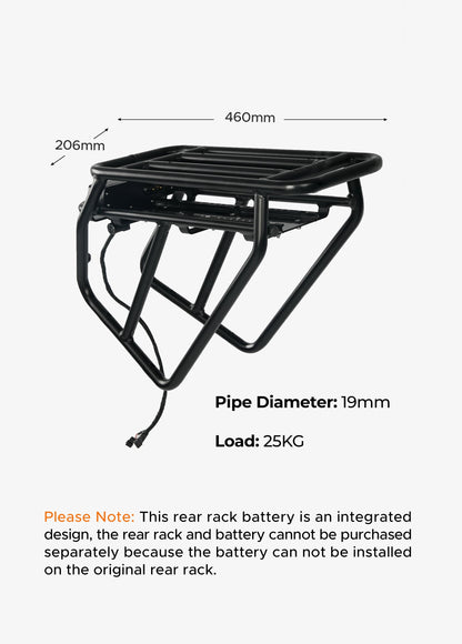 ENGWE Porte-bagages arrière | + Batterie arrière 48 V 13 Ah pour Engine Pro / Engine X - Nova Bikes