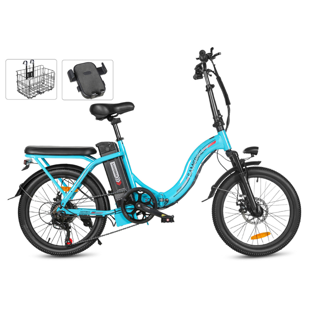 SAMEBIKE CY20 | Vélo électrique pliant 20” urbain | Autonomie 60 km - Nova Bikes