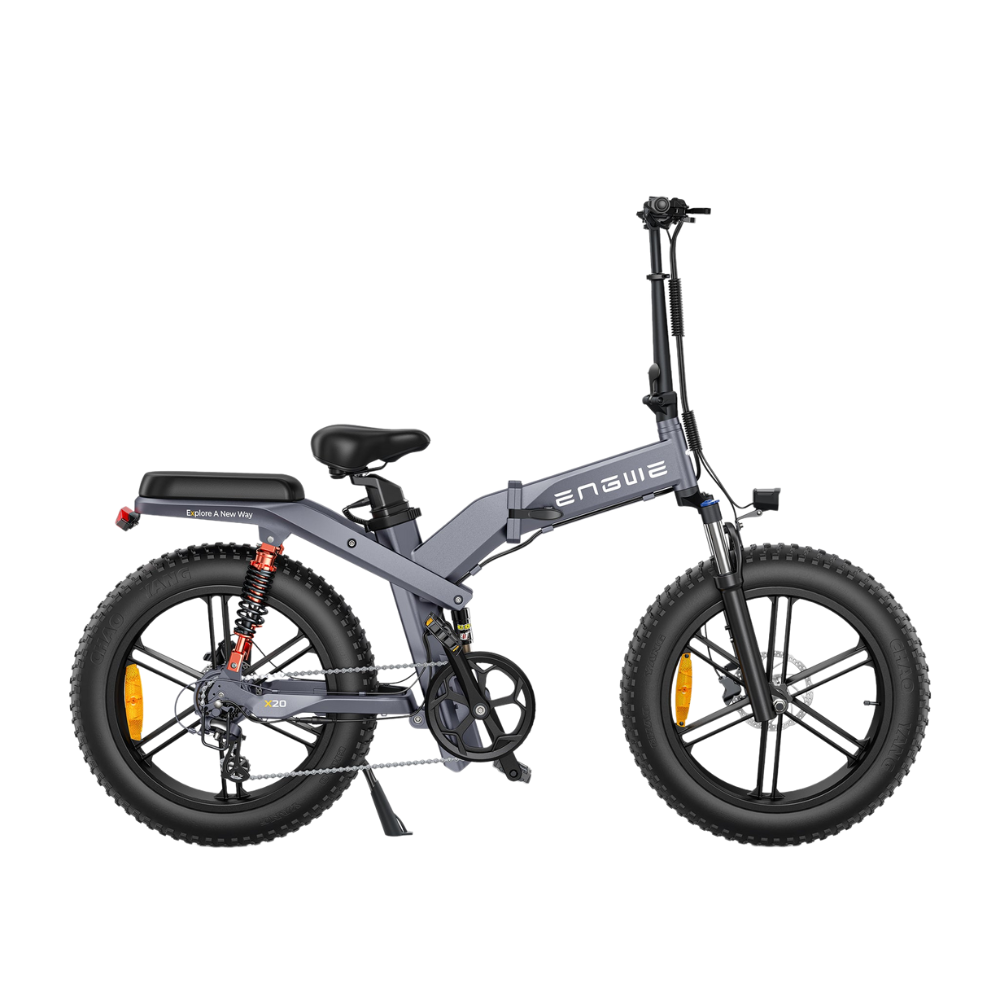 ENGWE X20 | Vélo électrique tout-terrain pliant 20" Fat Bike | Double batterie | Suspension triple | Autonomie 150 km - Nova Bikes