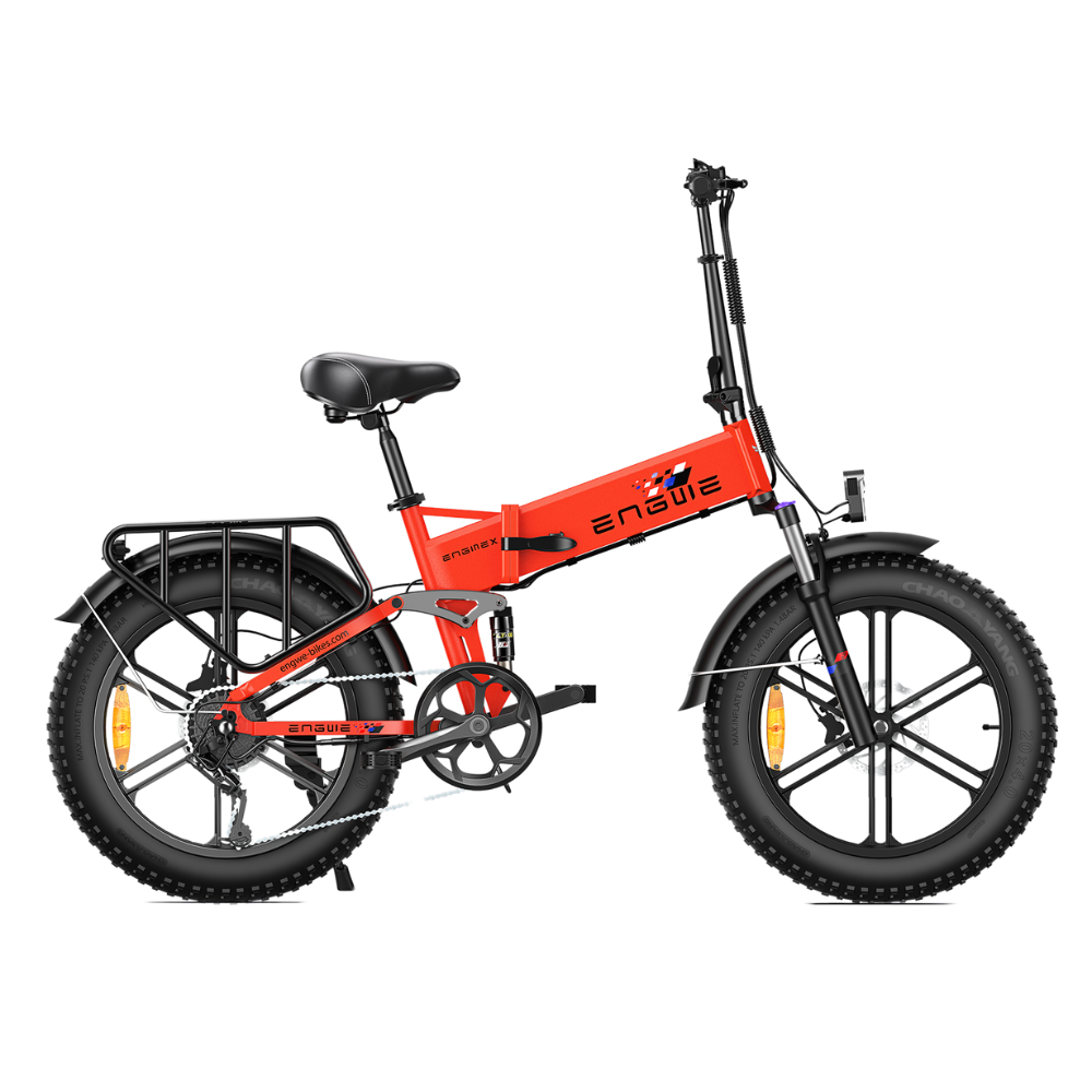 ENGWE Engine X | Vélo électrique pliant 20" Fat Bike | Suspension avant/arrière | Autonomie 120 km - Nova Bikes