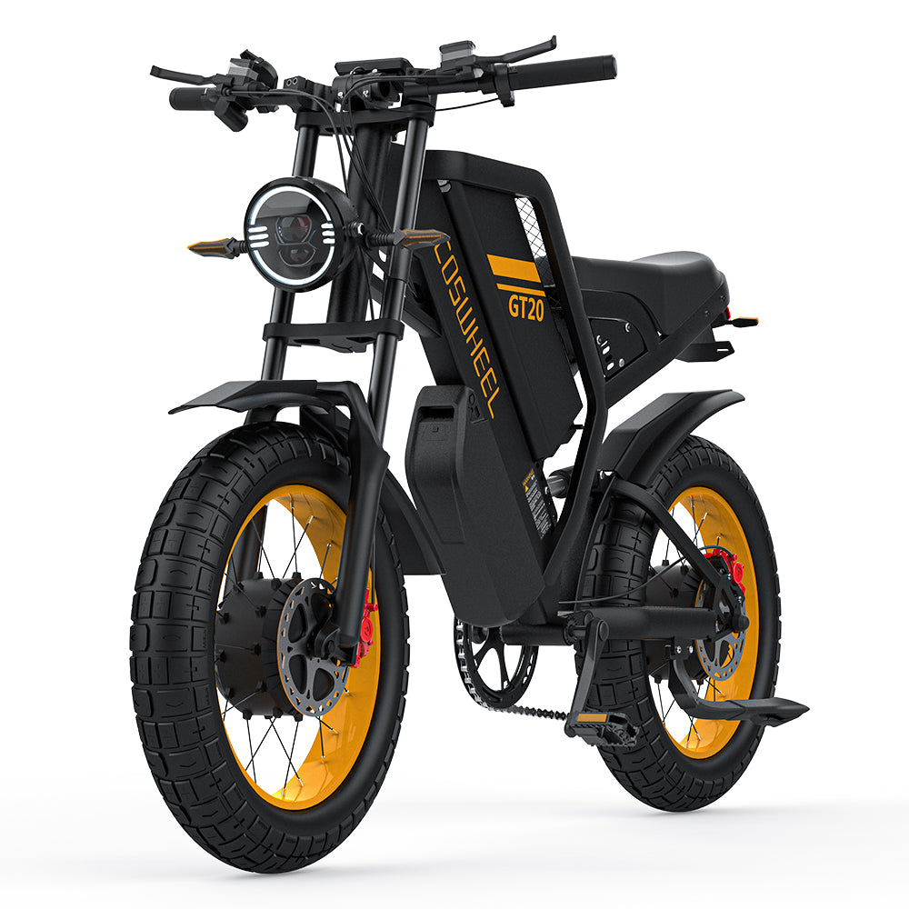 COSWHEEL GT20 PRO | Fat Bike électrique bimoteur 20” | 2×1500W (3000W crête) | V-max 25 km/h | Autonomie 145 km - Nova Bikes