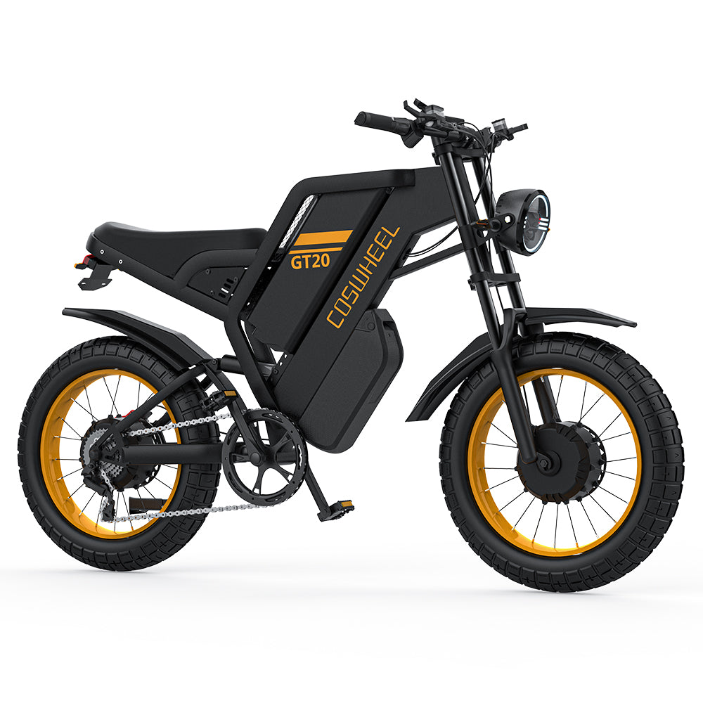 COSWHEEL GT20 PRO | Fat Bike électrique bimoteur 20” | 2×1500W (3000W crête) | V-max 25 km/h | Autonomie 145 km - Nova Bikes