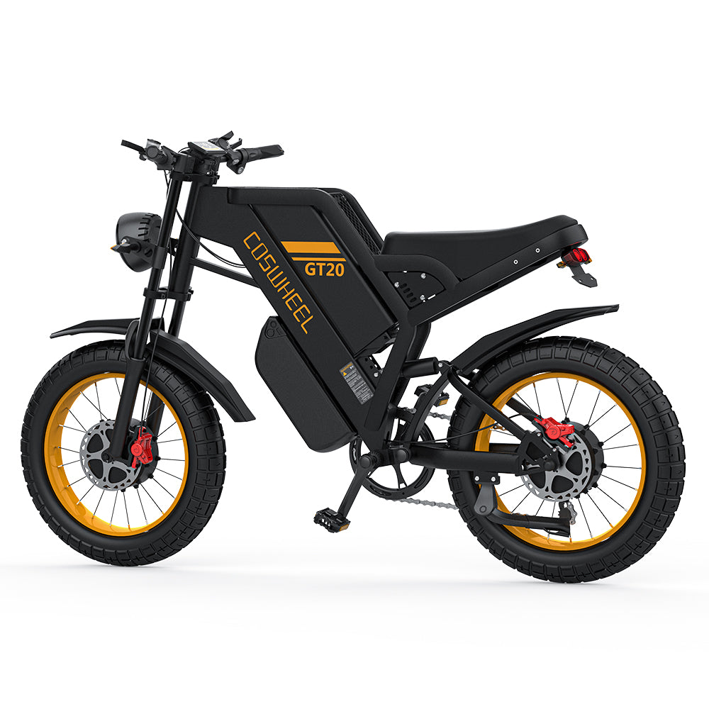 COSWHEEL GT20 PRO | Fat Bike électrique bimoteur 20” | 2×1500W (3000W crête) | V-max 25 km/h | Autonomie 145 km - Nova Bikes