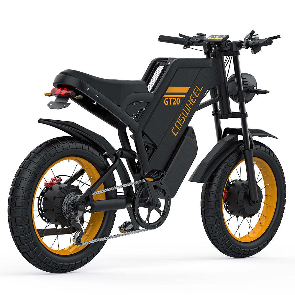 COSWHEEL GT20 PRO | Fat Bike électrique bimoteur 20” | 2×1500W (3000W crête) | V-max 25 km/h | Autonomie 145 km - Nova Bikes