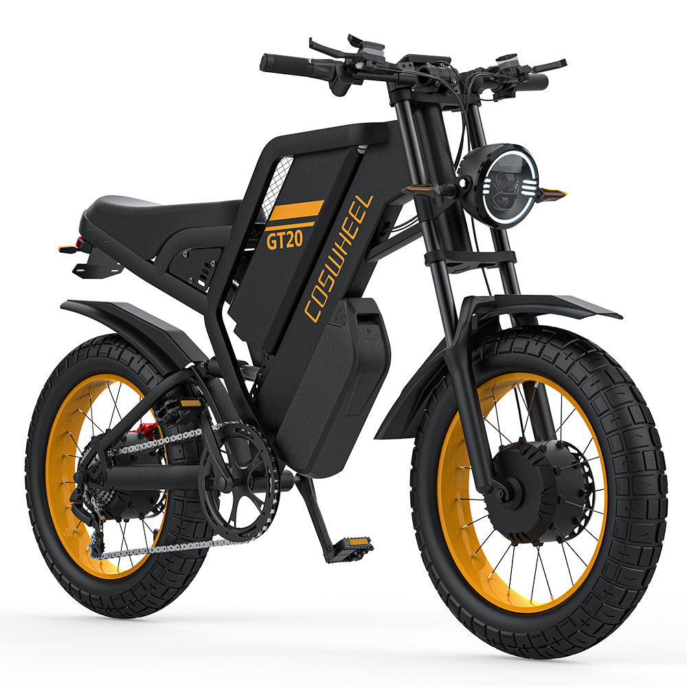 COSWHEEL GT20 PRO | Fat Bike électrique bimoteur 20” | 2×1500W (3000W crête) | V-max 25 km/h | Autonomie 145 km - Nova Bikes