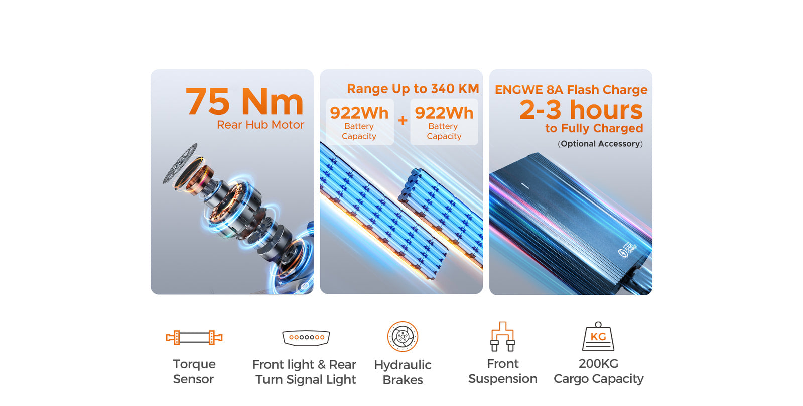 ENGWE LE20 version internationale | Vélo électrique cargo 20” | Autonomie 340 km - Nova Bikes