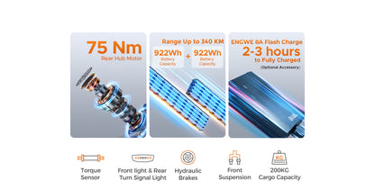 ENGWE LE20 version internationale | Vélo électrique cargo 20” | Autonomie 340 km - Nova Bikes